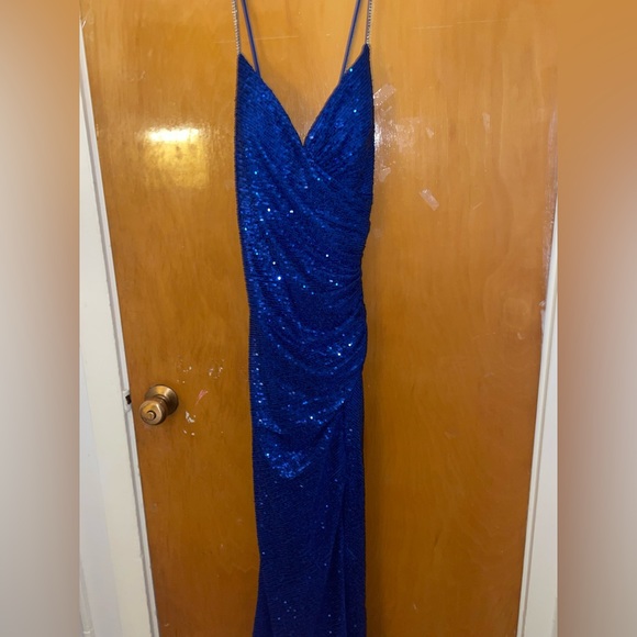 Dylan & Davids Long Formal Fitted Sequin Prom Dress - Picture 5 of 8